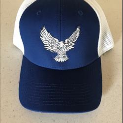 Cap-Blue/White Mesh Fitted Large/X-Large